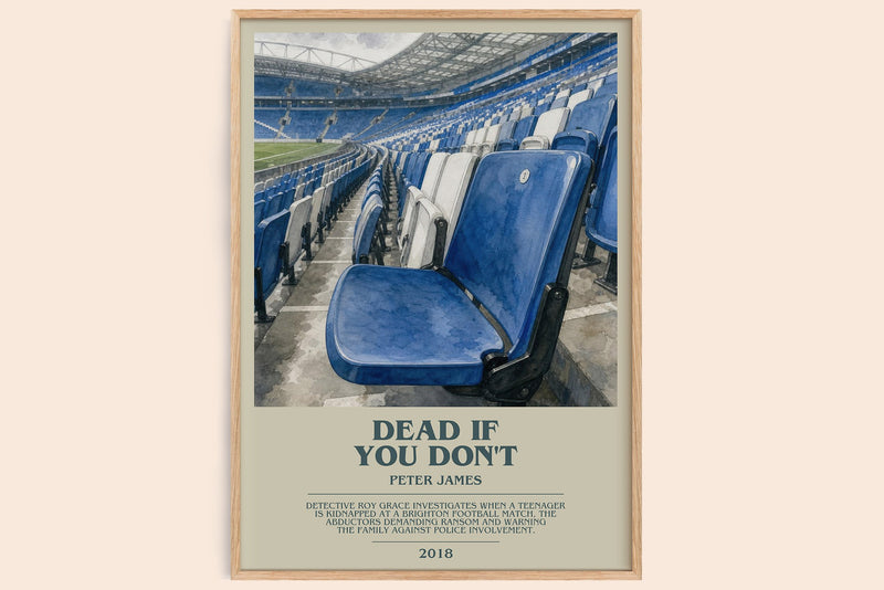 Dead If You Don't bookish book poster by Peter James – framed literary art print
