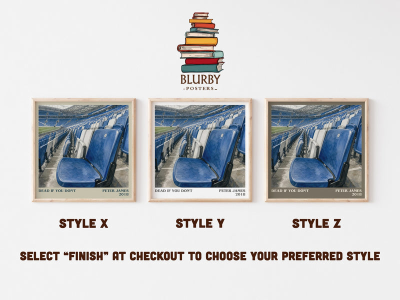 Dead If You Don't literary print in frame leaning in hallway – crime wall art