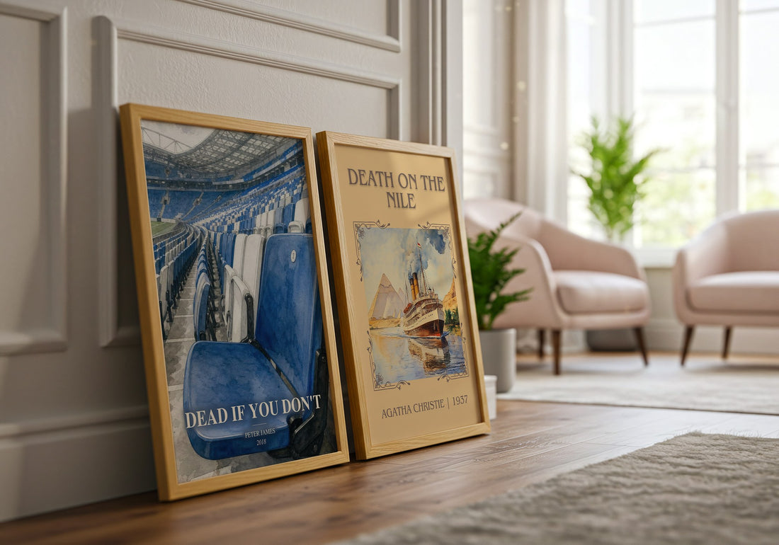Dead If You Don't watercolour print framed by window – literary home decor