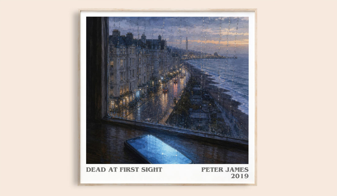 Dead at First Sight literary book poster by Peter James – framed literary art print