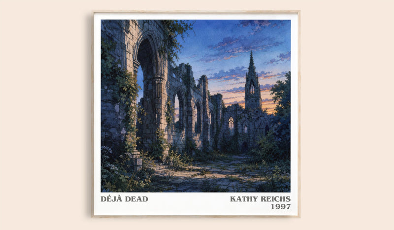 Déjà Dead Literary Art Print by Kathy Reichs (Square style)
