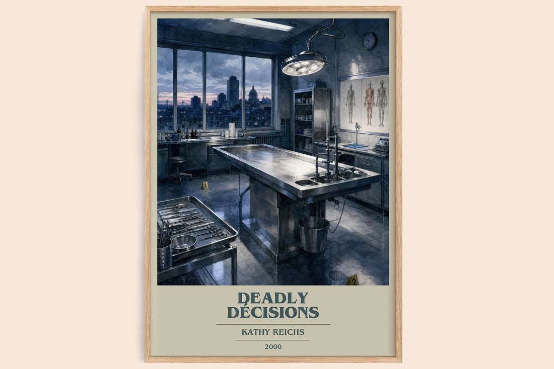 Deadly Décisions book cover book poster by Kathy Reichs – framed literary art print