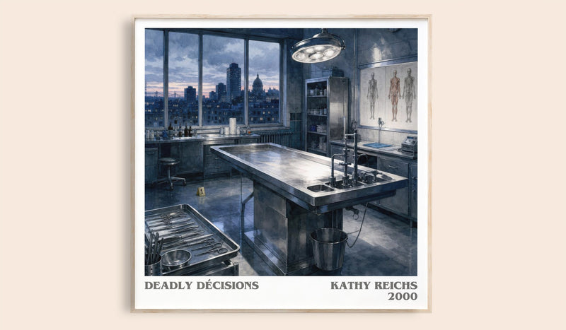 Deadly Décisions literary book poster by Kathy Reichs – framed literary art print