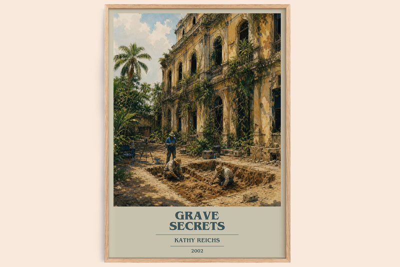 Grave Secrets book cover book poster by Kathy Reichs – framed literary art print