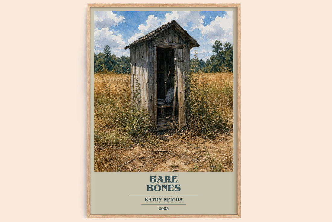 Bare Bones book cover book poster by Kathy Reichs – framed literary art print