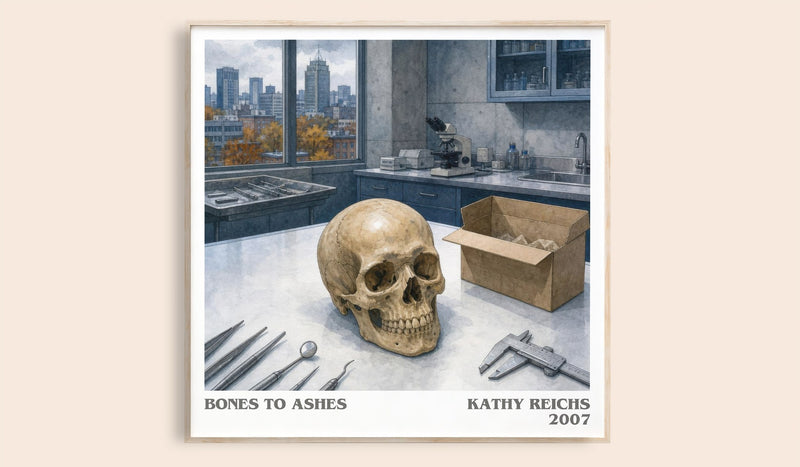 Bones to Ashes literary book poster by Kathy Reichs – framed literary art print