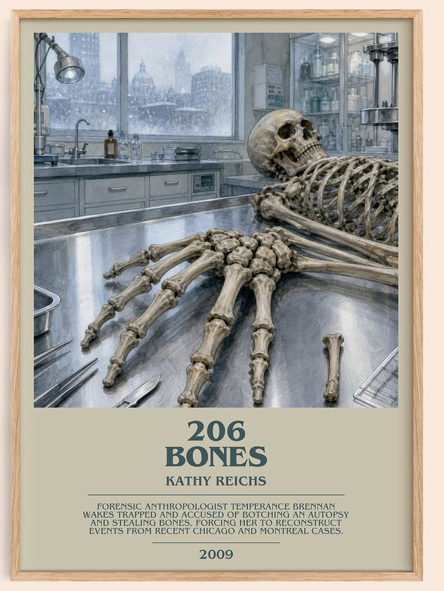 206 Bones Bookish Wall Art by Kathy Reichs