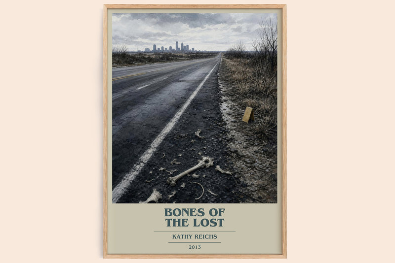 Bones of the Lost book cover book poster by Kathy Reichs – framed literary art print