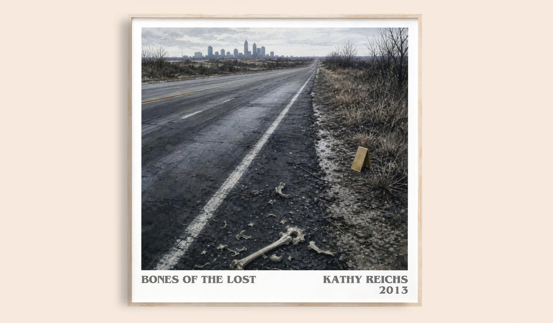 Bones of the Lost literary book poster by Kathy Reichs – framed literary art print