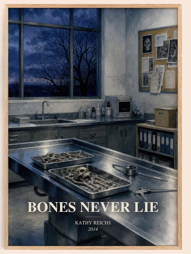 Bones Never Lie Book Watercolour Illustration by Kathy Reichs
