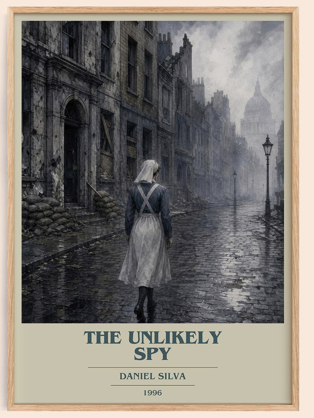 The Unlikely Spy Book Cover Poster by Daniel Silva