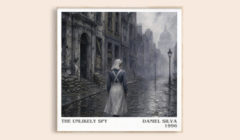 The Unlikely Spy Literary Art Print by Daniel Silva (Square style)