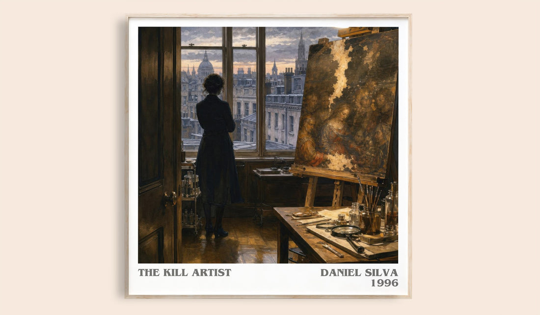 The Kill Artist literary book poster by Daniel Silva – framed literary art print
