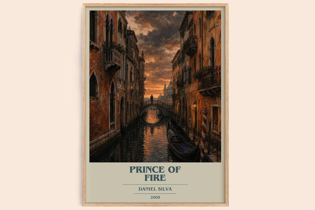 Prince of Fire book cover book poster by Daniel Silva – framed literary art print