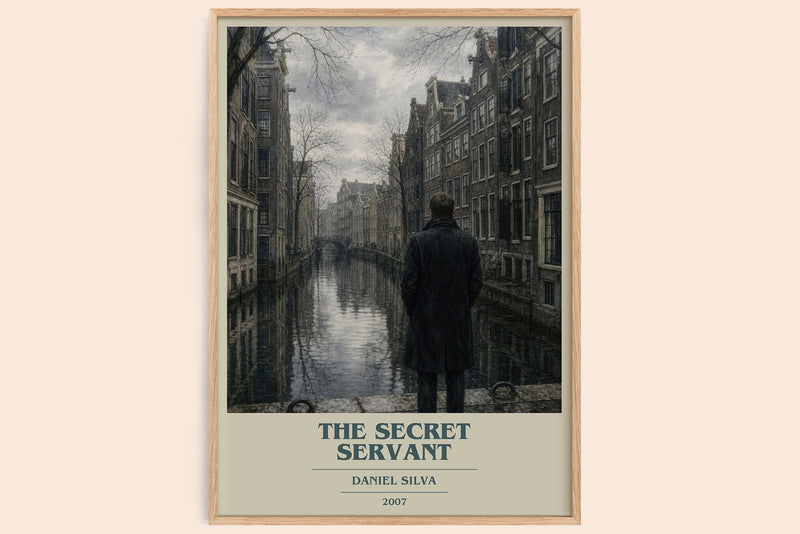 The Secret Servant book cover book poster by Daniel Silva – framed literary art print