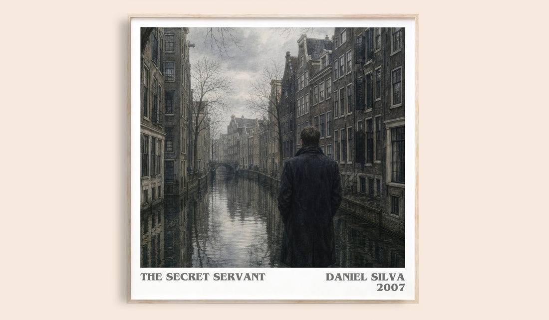 The Secret Servant literary book poster by Daniel Silva – framed literary art print
