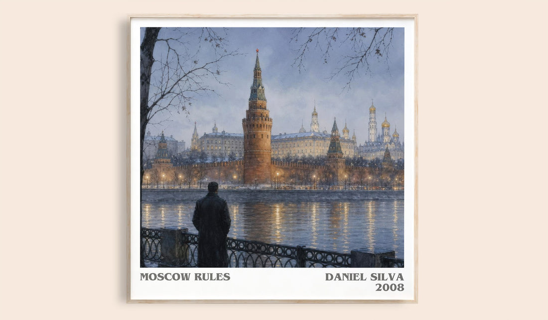 Moscow Rules literary book poster by Daniel Silva – framed literary art print