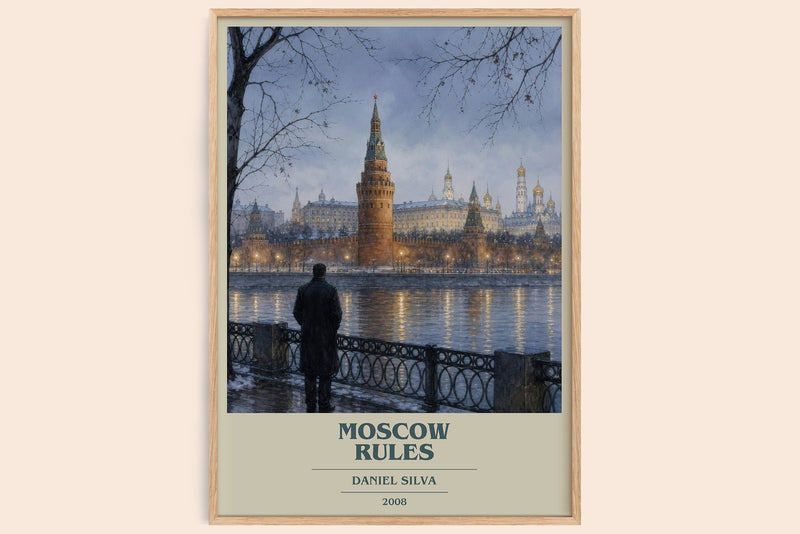 Moscow Rules book cover book poster by Daniel Silva – framed literary art print