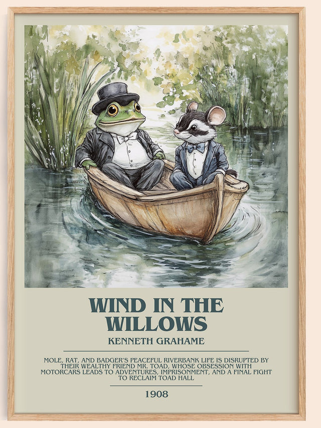 The Wind in the Willows Bookish Wall Art by Kenneth Grahame