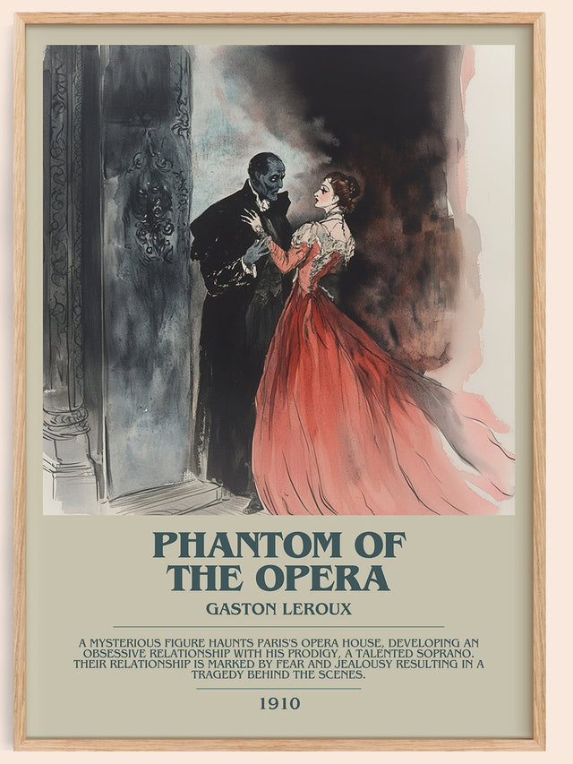 The Phantom of the Opera Bookish Wall Art by Gaston Leroux