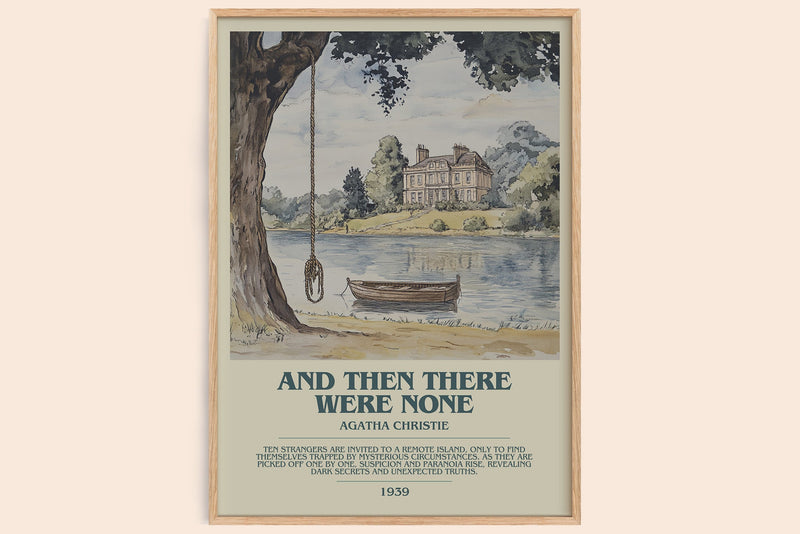 And Then There Were None bookish book poster by Agatha Christie – framed literary art print