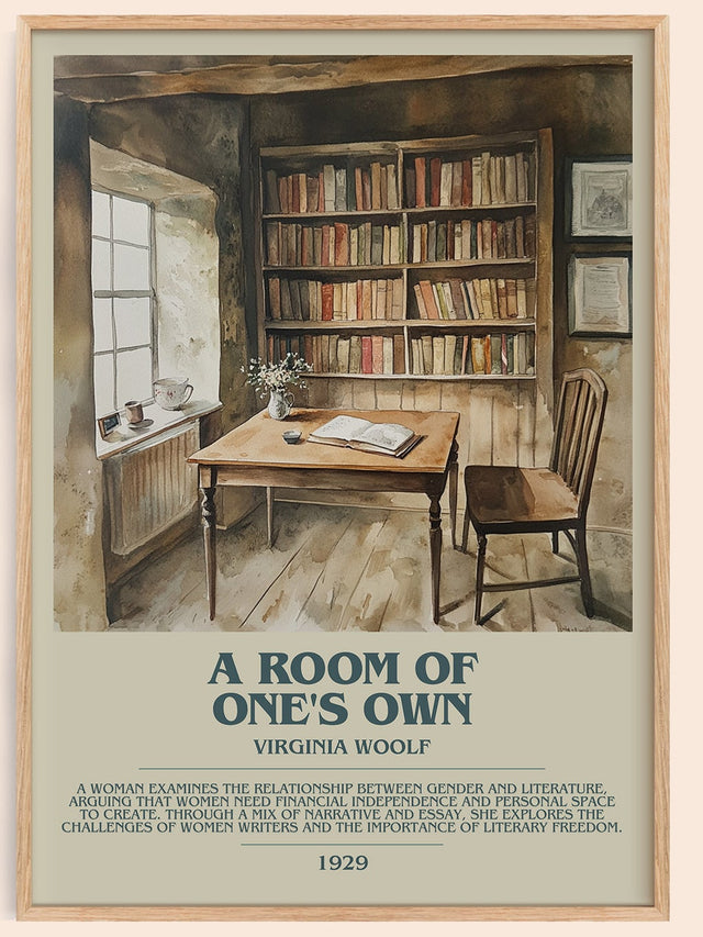 A Room Of One's Own Bookish Wall Art by Virginia Woolf