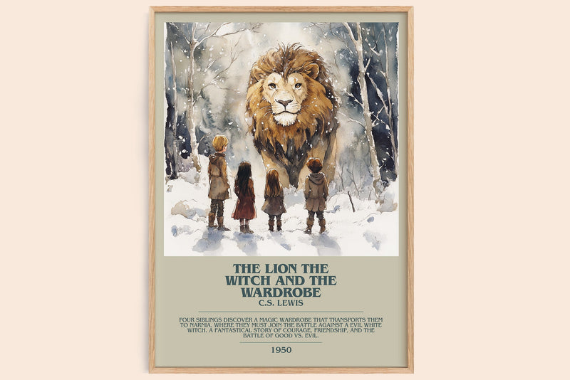 The Lion, the Witch and the Wardrobe Bookish Wall Art by C. S. Lewis (Modern style)