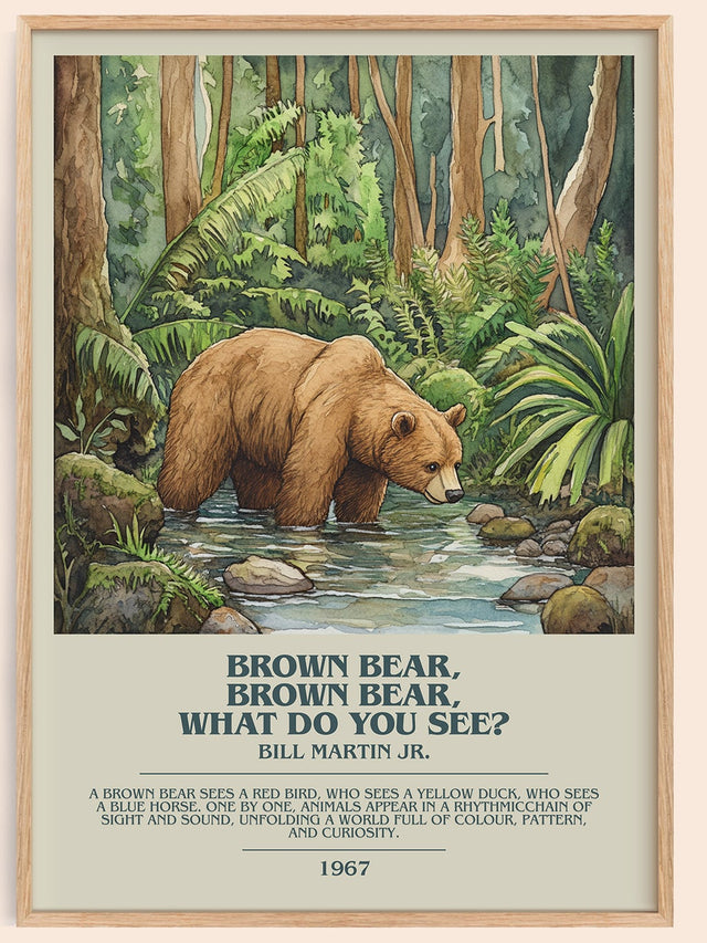 Brown Bear, Brown Bear, What Do You See? Bookish Wall Art by B. Jr.