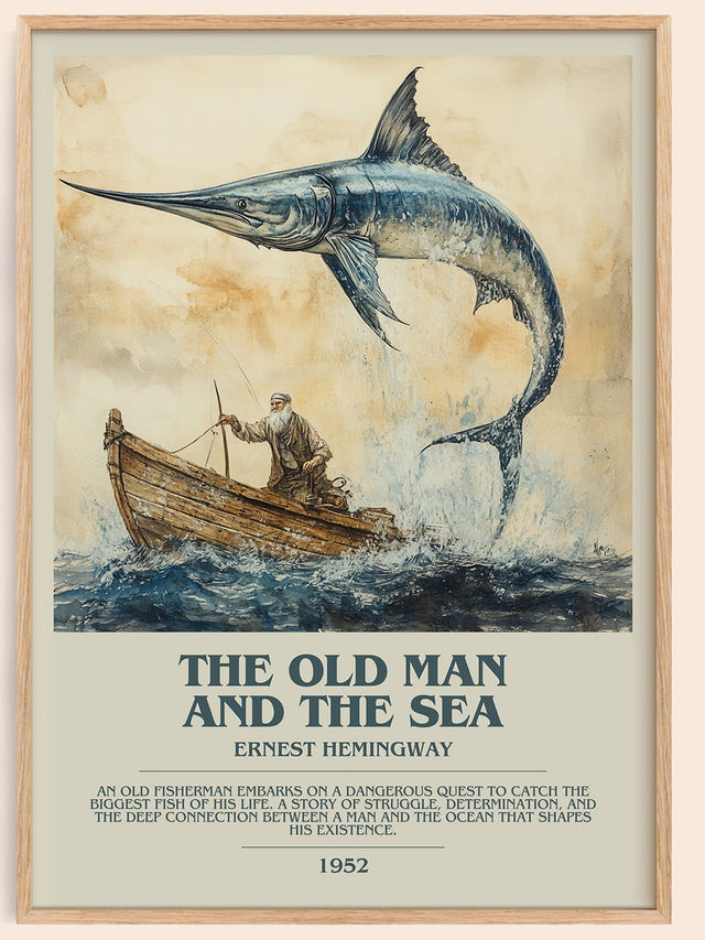 The Old Man and the Sea Bookish Wall Art by Ernest Hemingway