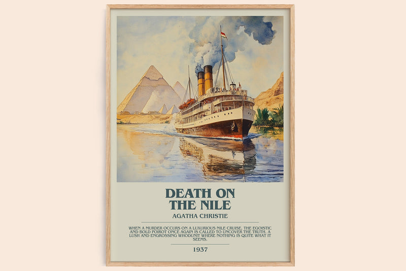 Death on the Nile Bookish Wall Art by Agatha Christie (Modern style)