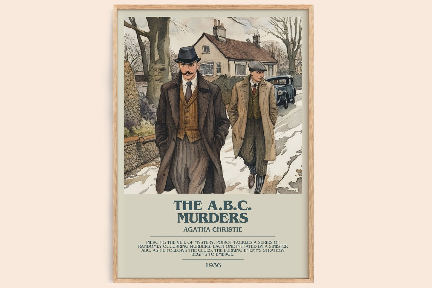 The A.B.C. Murders bookish book poster by Agatha Christie – framed literary art print
