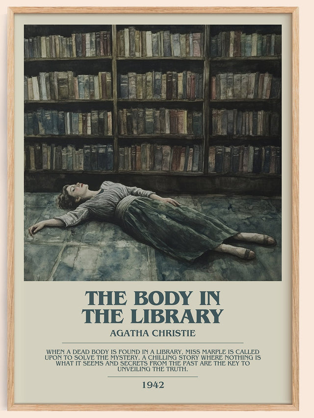 The Body in the Library Bookish Wall Art by Agatha Christie