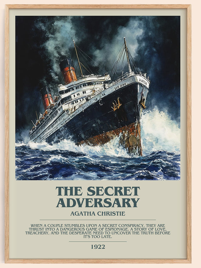 The Secret Adversary Bookish Wall Art by Agatha Christie