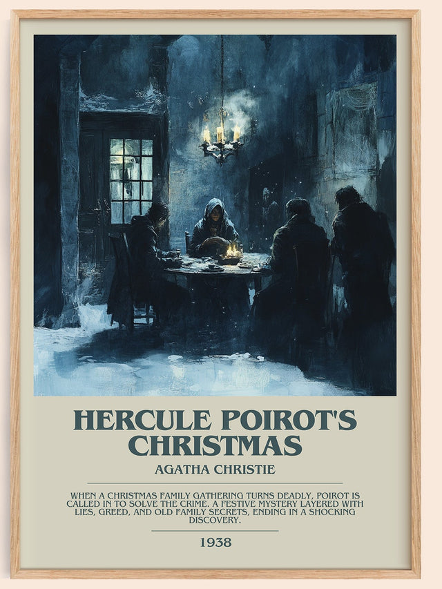 Hercule Poirot's Christmas Bookish Wall Art by Agatha Christie