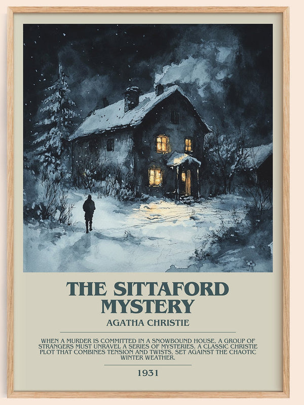 The Sittaford Mystery bookish book poster by Agatha Christie – framed literary art print
