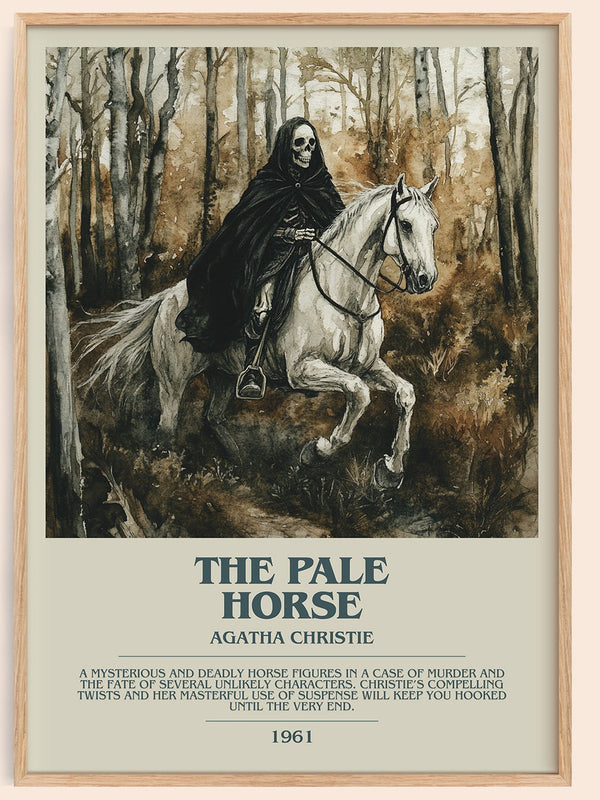 The Pale Horse bookish book poster by Agatha Christie – framed literary art print