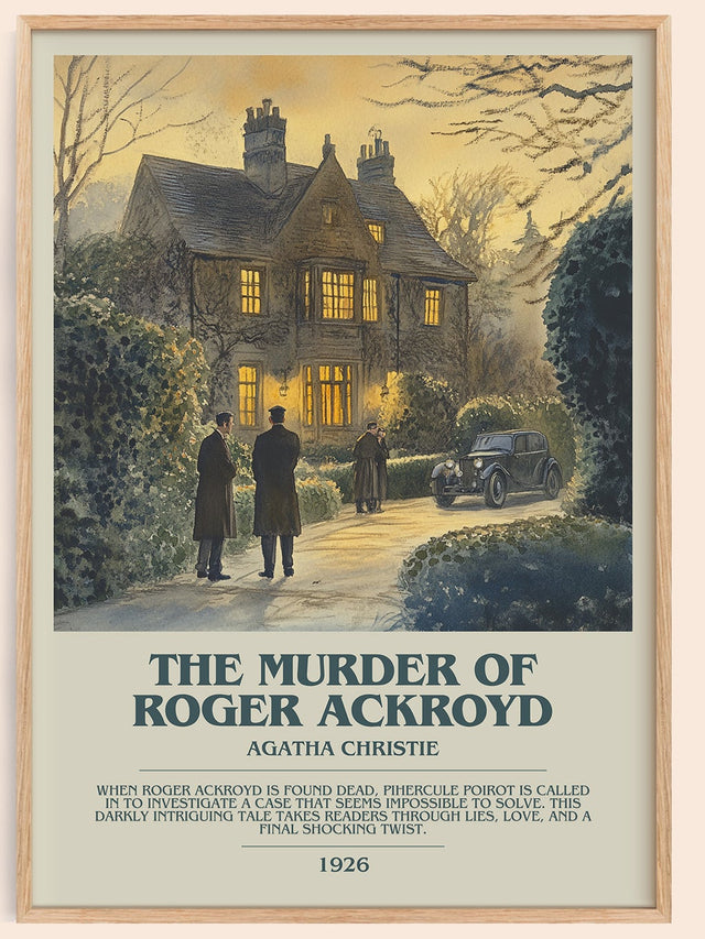 The Murder of Roger Ackroyd Bookish Wall Art by Agatha Christie