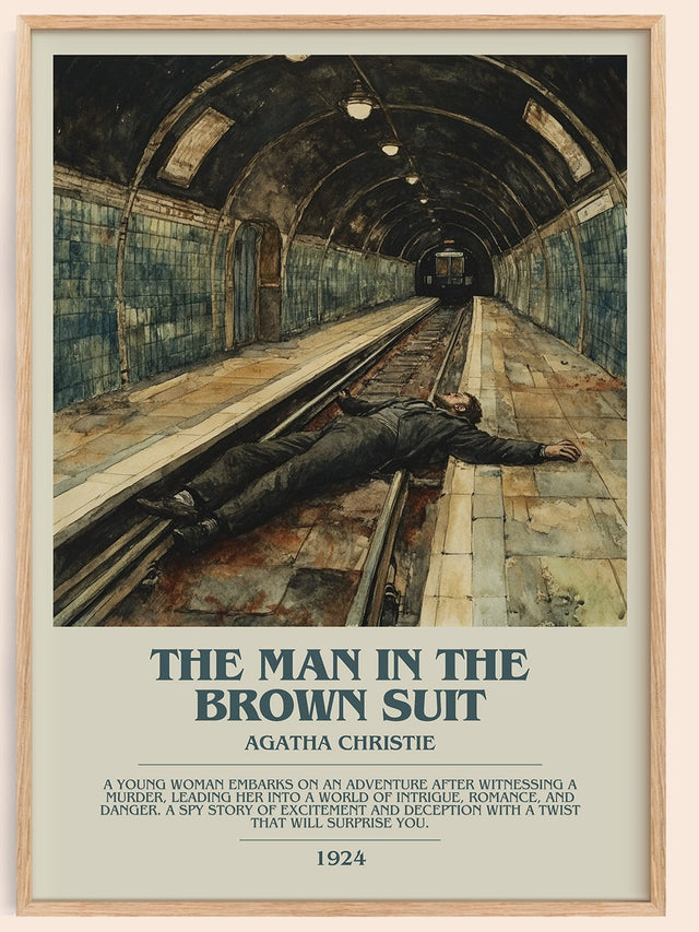 The Man in the Brown Suit Bookish Wall Art by Agatha Christie