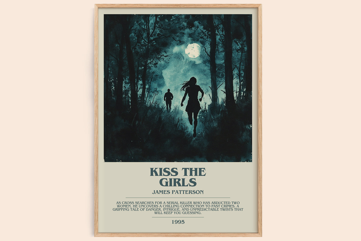 Kiss the Girls bookish book poster by James Patterson – framed literary art print