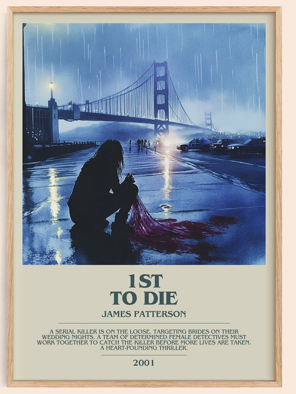 First To Die bookish book poster by James Patterson – framed literary art print