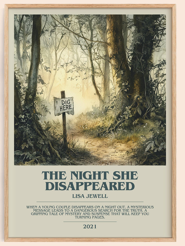 The Night She Disappeared Bookish Wall Art by Lisa Jewell