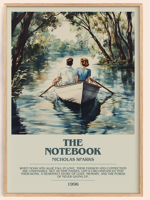 The Notebook bookish book poster by Nicholas Sparks – framed literary art print