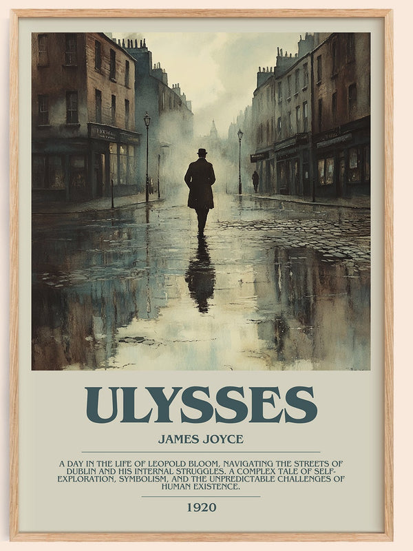 Ulysses bookish book poster by James Joyce – framed literary art print