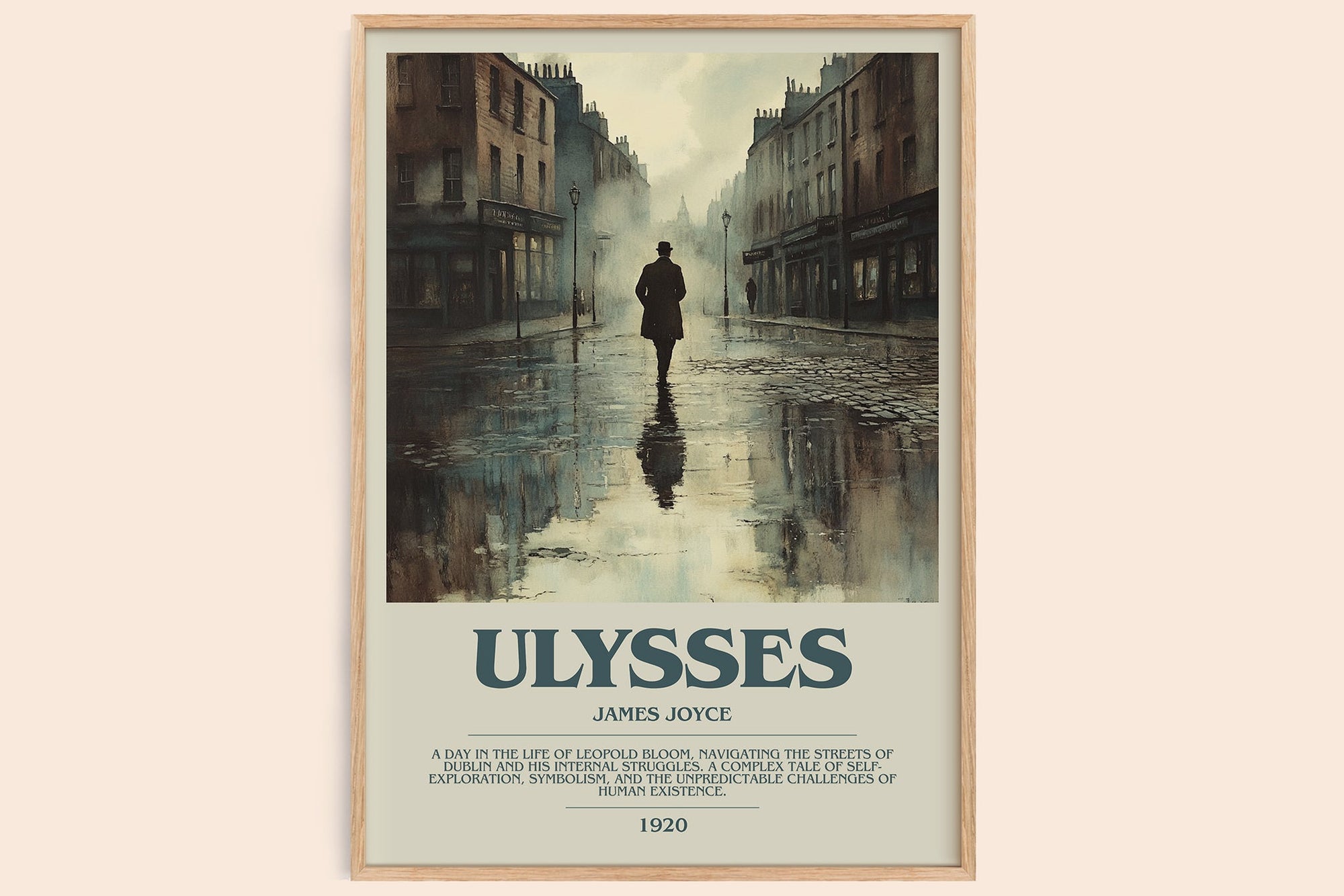 Ulysses bookish book poster by James Joyce – framed literary art print