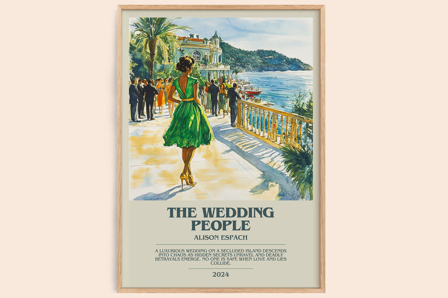 The Wedding People bookish book poster by Alison Espach – framed literary art print
