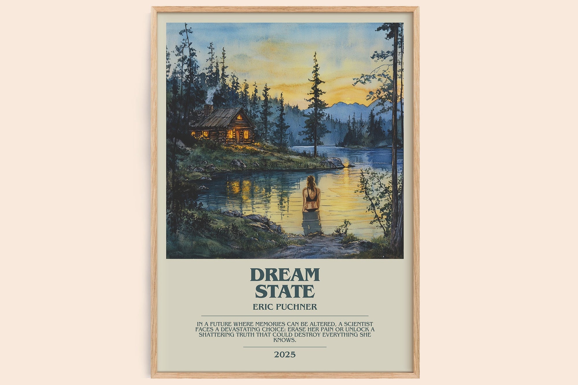 Dream State bookish book poster by Eric Puchner – framed literary art print
