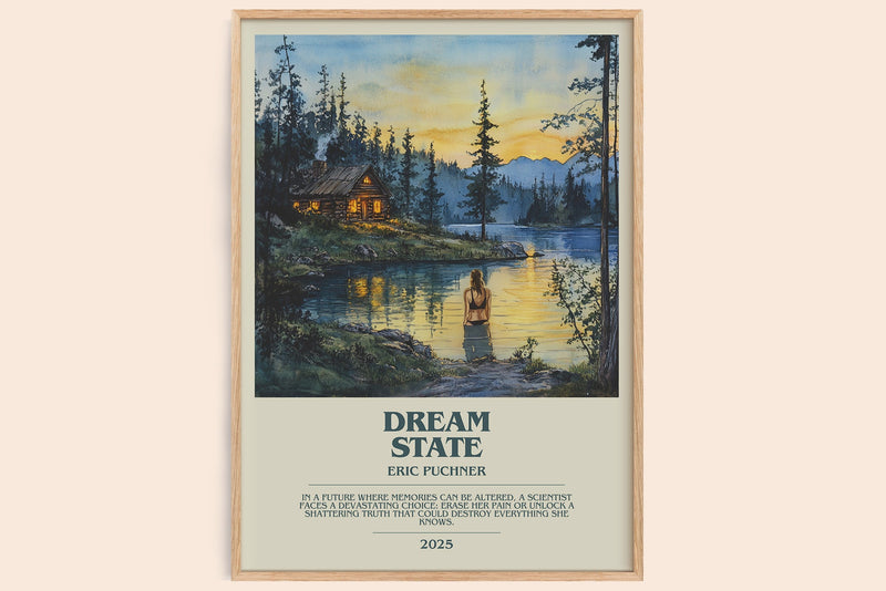 Dream State bookish book poster by Eric Puchner – framed literary art print
