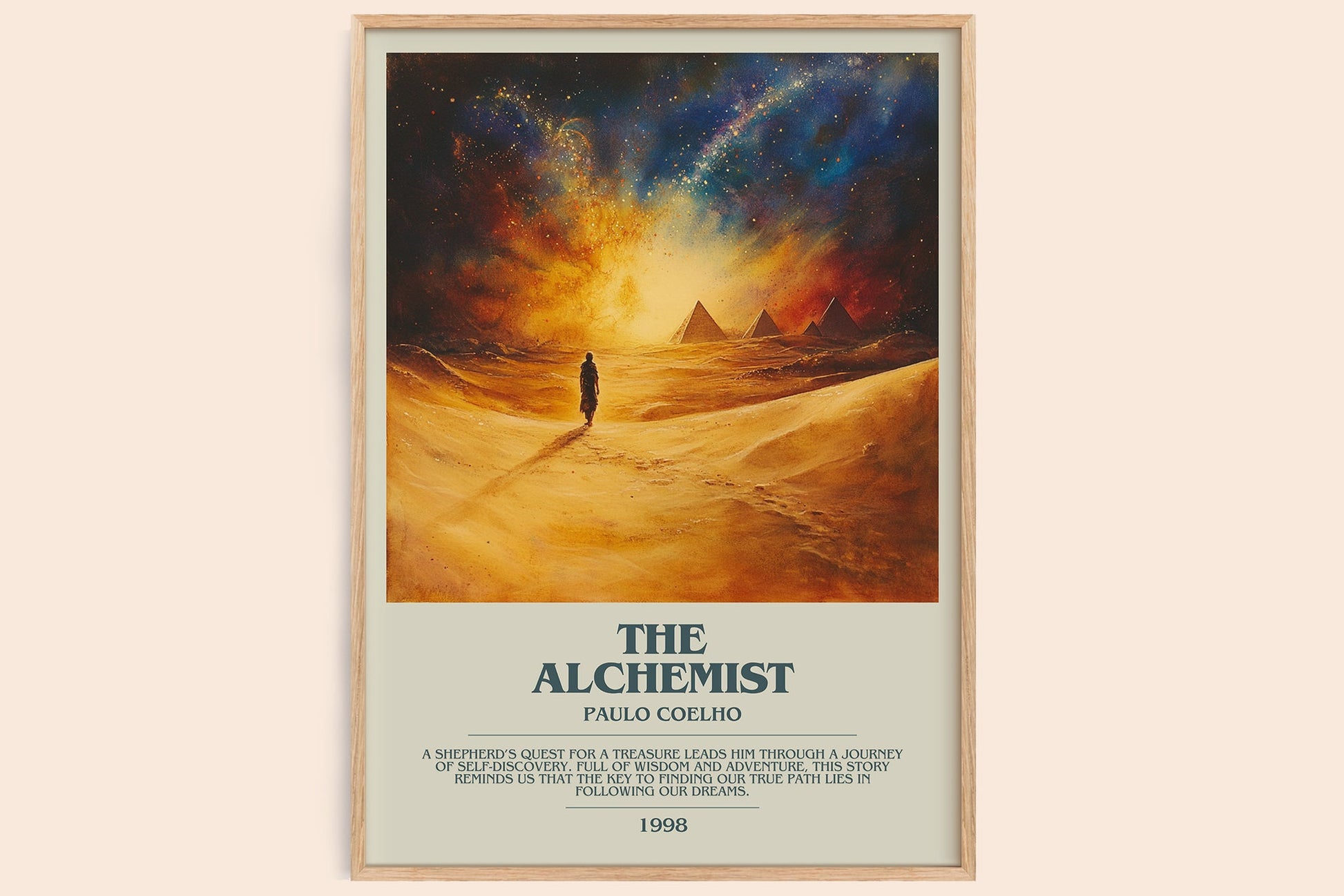 The Alchemist bookish book poster by Paulo Coelho – framed literary art print