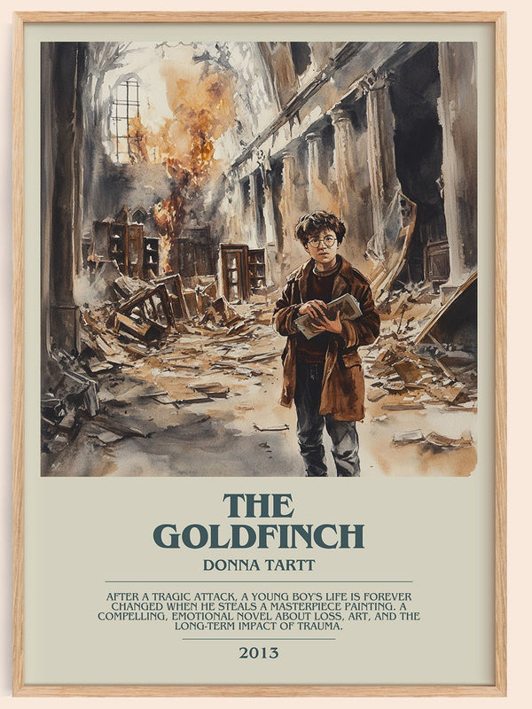 The Goldfinch bookish book poster by Donna Tartt – framed literary art print