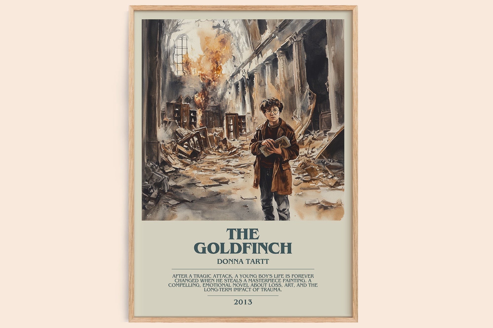 The Goldfinch bookish book poster by Donna Tartt – framed literary art print